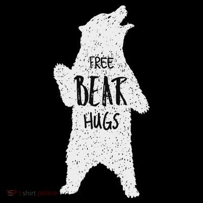 Free Bear Hugs From A Huge White Bear. Funny Bear Hug T-Shirt