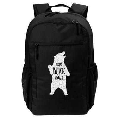 Free Bear Hugs From A Huge White Bear. Funny Bear Hug Backpack