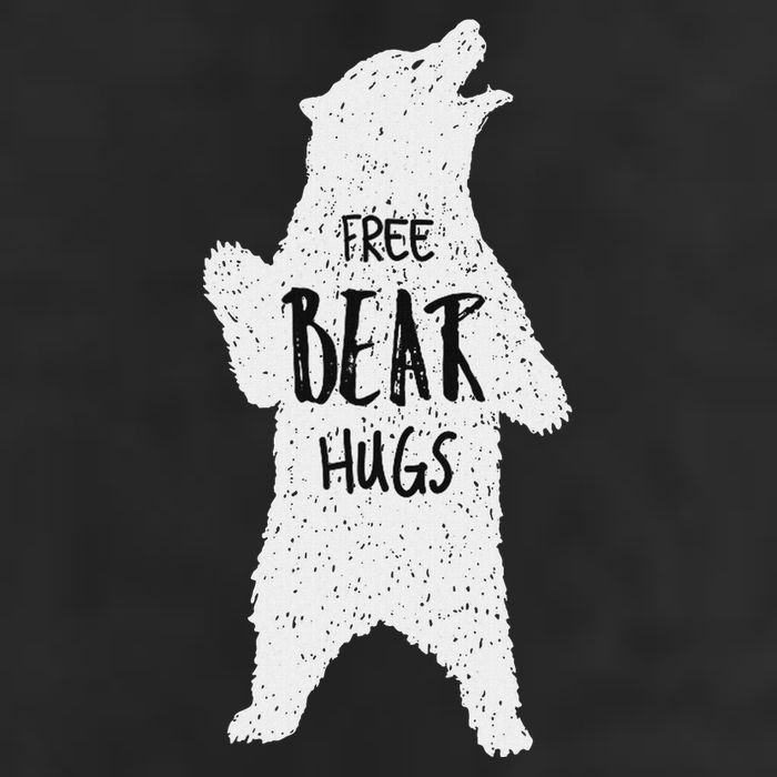 Free Bear Hugs From A Huge White Bear. Funny Bear Hug 11oz C Handle Ceramic Mug