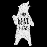 Free Bear Hugs From A Huge White Bear. Funny Bear Hug 16 in Basic Backpack