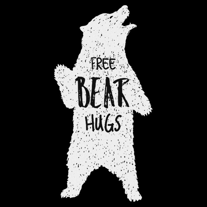 Free Bear Hugs From A Huge White Bear. Funny Bear Hug 16 in Basic Backpack