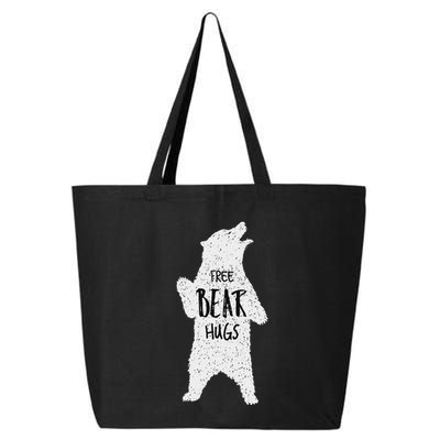 Free Bear Hugs From A Huge White Bear. Funny Bear Hug 25L Jumbo Tote