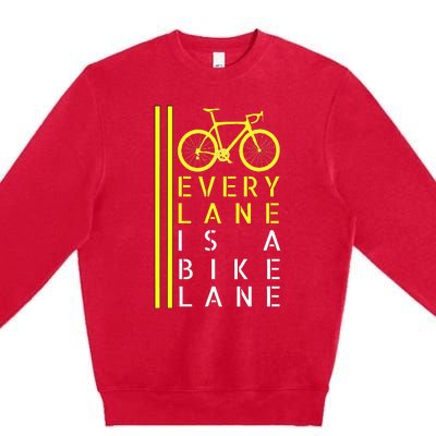 Funny Bicycle Humor Bike Cyclist Cycling Premium Crewneck Sweatshirt