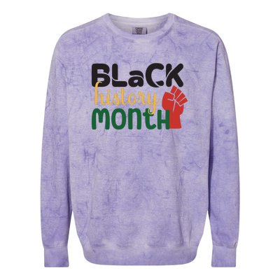 Freedom Black History Month Gift Colorblast Crewneck Sweatshirt