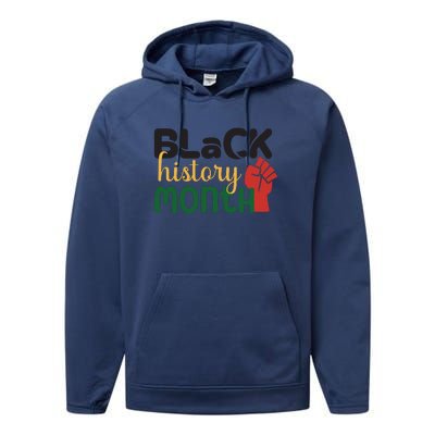 Freedom Black History Month Gift Performance Fleece Hoodie