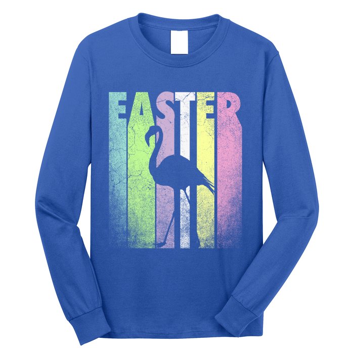 Flamingo Bird Happy Easter Cute Funny Spring Fun Holiday Funny Gift Long Sleeve Shirt