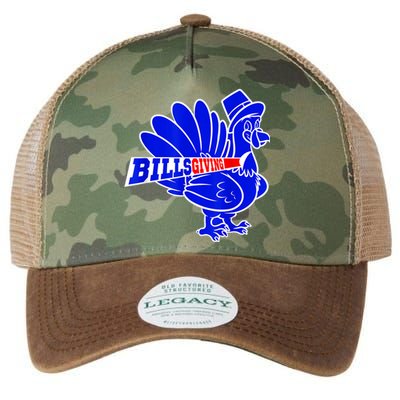 Funny BillsGiving Happy Thanksgiving Football Legacy Tie Dye Trucker Hat