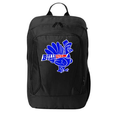 Funny BillsGiving Happy Thanksgiving Football City Backpack