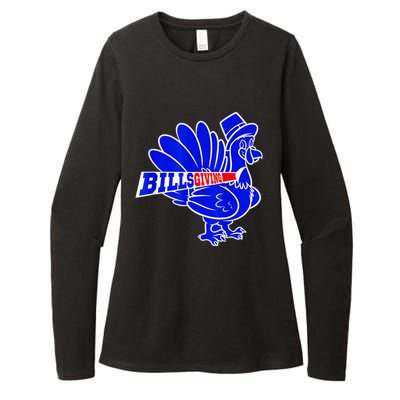 Funny BillsGiving Happy Thanksgiving Football Womens CVC Long Sleeve Shirt