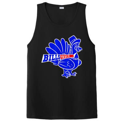 Funny BillsGiving Happy Thanksgiving Football PosiCharge Competitor Tank