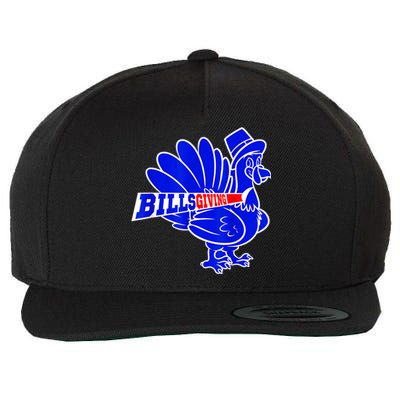 Funny BillsGiving Happy Thanksgiving Football Wool Snapback Cap