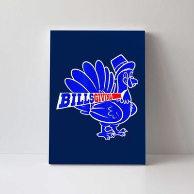 Funny BillsGiving Happy Thanksgiving Football Canvas