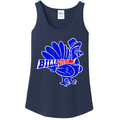 Funny BillsGiving Happy Thanksgiving Football Ladies Essential Tank