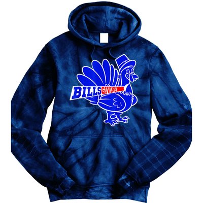 Funny BillsGiving Happy Thanksgiving Football Tie Dye Hoodie