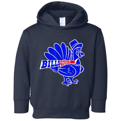 Funny BillsGiving Happy Thanksgiving Football Toddler Hoodie