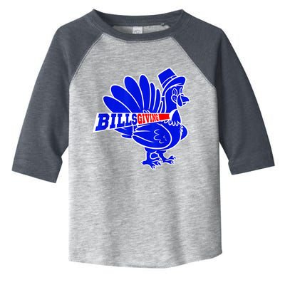 Funny BillsGiving Happy Thanksgiving Football Toddler Fine Jersey T-Shirt