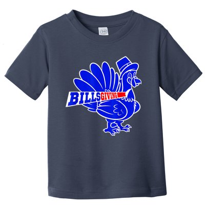 Funny BillsGiving Happy Thanksgiving Football Toddler T-Shirt