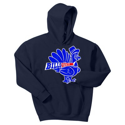 Funny BillsGiving Happy Thanksgiving Football Kids Hoodie