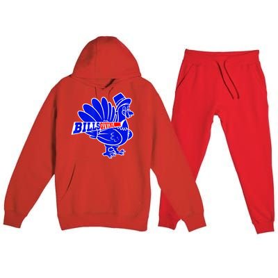 Funny BillsGiving Happy Thanksgiving Football Premium Hooded Sweatsuit Set