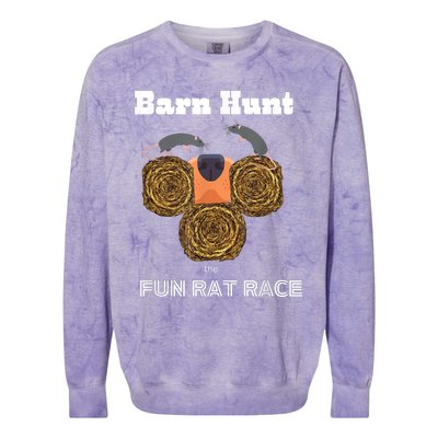 Funny Barn Hunt Barn Hunt The Fun Rat Race With Cute Rats Colorblast Crewneck Sweatshirt