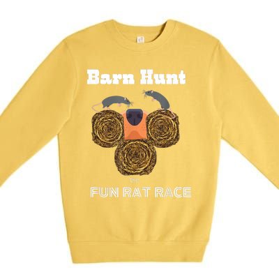 Funny Barn Hunt Barn Hunt The Fun Rat Race With Cute Rats Premium Crewneck Sweatshirt