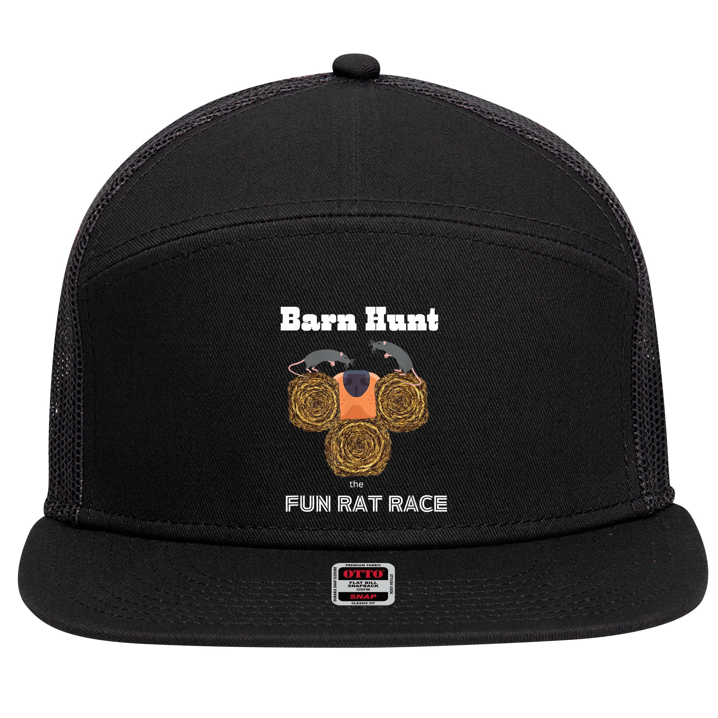 Funny Barn Hunt Barn Hunt The Fun Rat Race With Cute Rats 7 Panel Mesh Trucker Snapback Hat