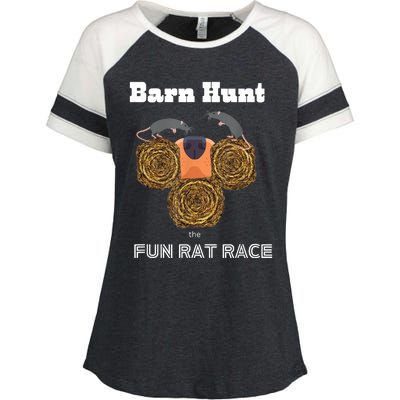 Funny Barn Hunt Barn Hunt The Fun Rat Race With Cute Rats Enza Ladies Jersey Colorblock Tee