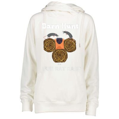 Funny Barn Hunt Barn Hunt The Fun Rat Race With Cute Rats Womens Funnel Neck Pullover Hood