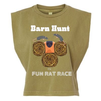 Funny Barn Hunt Barn Hunt The Fun Rat Race With Cute Rats Garment-Dyed Women's Muscle Tee