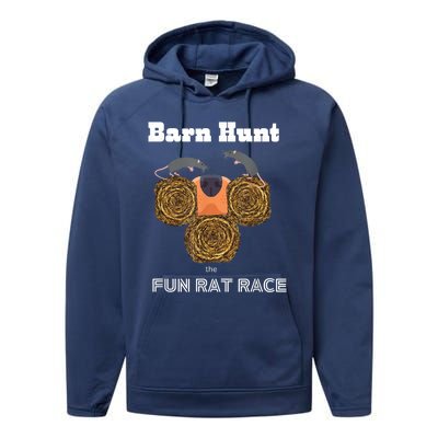 Funny Barn Hunt Barn Hunt The Fun Rat Race With Cute Rats Performance Fleece Hoodie