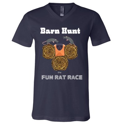 Funny Barn Hunt Barn Hunt The Fun Rat Race With Cute Rats V-Neck T-Shirt