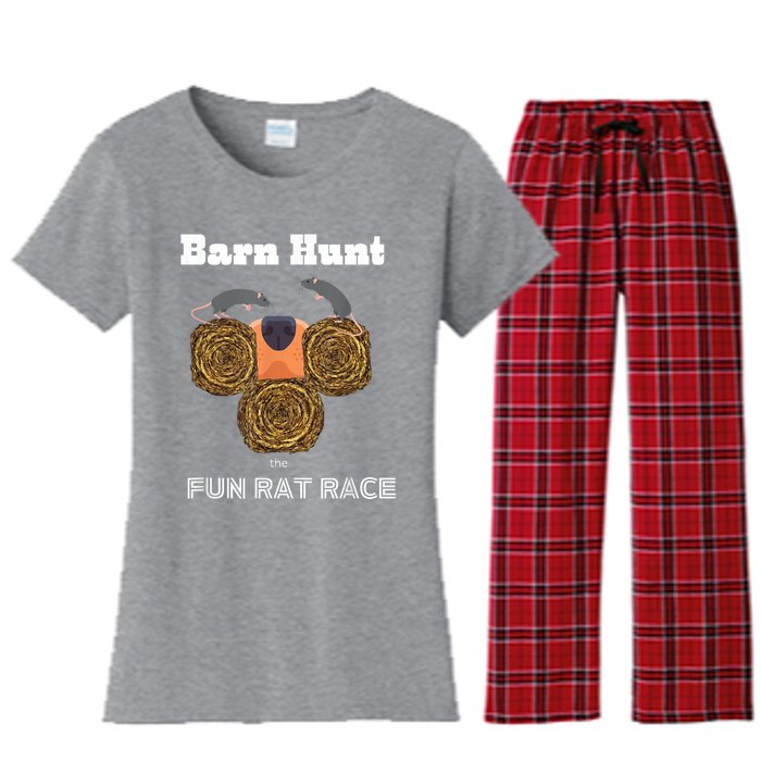 Funny Barn Hunt Barn Hunt The Fun Rat Race With Cute Rats Women's Flannel Pajama Set