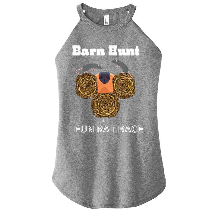 Funny Barn Hunt Barn Hunt The Fun Rat Race With Cute Rats Women's Perfect Tri Rocker Tank