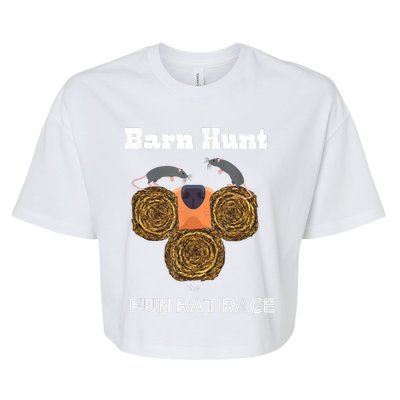 Funny Barn Hunt Barn Hunt The Fun Rat Race With Cute Rats Bella+Canvas Jersey Crop Tee