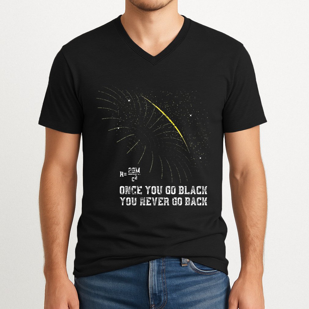Funny Black Hole Physicist Gift Physics V-Neck T-Shirt
