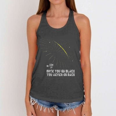 Funny Black Hole Physicist Gift Physics Women's Knotted Racerback Tank