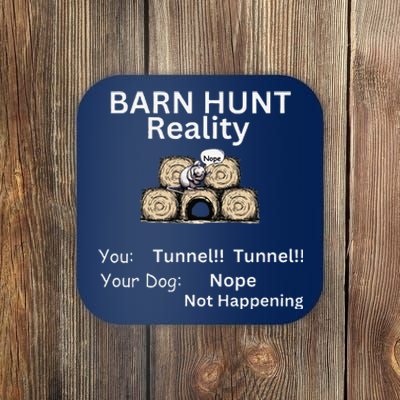 Funny Barn Hunt Tunnel Reality Not Happening With Cute Rat Coaster