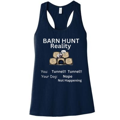 Funny Barn Hunt Tunnel Reality Not Happening With Cute Rat Women's Racerback Tank