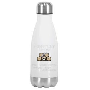 Funny Barn Hunt Tunnel Reality Not Happening With Cute Rat Stainless Steel Insulated Water Bottle