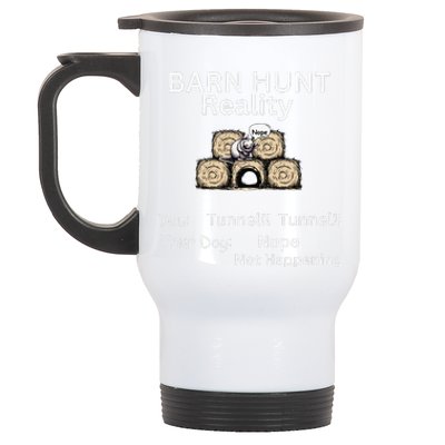 Funny Barn Hunt Tunnel Reality Not Happening With Cute Rat Stainless Steel Travel Mug