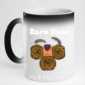 Funny Barn Hunt Barn Hunt The Fun Rat Race With Cute Rats 11oz Black Color Changing Mug