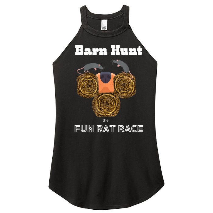 Funny Barn Hunt Barn Hunt The Fun Rat Race With Cute Rats Women’s Perfect Tri Rocker Tank