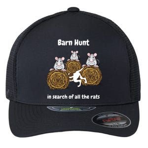 Funny Barn Hunt In Search Of All The Rats Flexfit Unipanel Trucker Cap