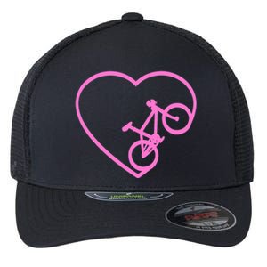 Funny Bicycle Heart Love Biking Cyclist  Wo Gift Tank Top Flexfit Unipanel Trucker Cap