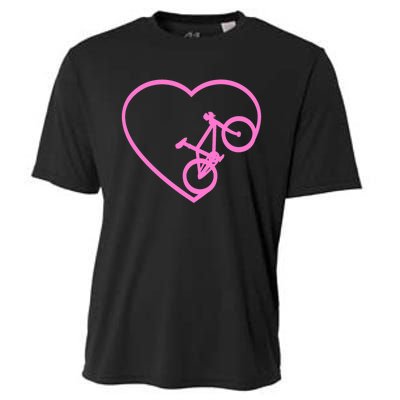 Funny Bicycle Heart Love Biking Cyclist  Wo Gift Tank Top Cooling Performance Crew T-Shirt