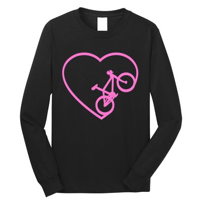 Funny Bicycle Heart Love Biking Cyclist  Wo Gift Tank Top Long Sleeve Shirt