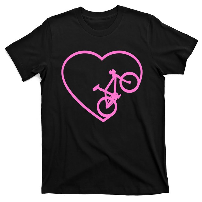 Funny Bicycle Heart Love Biking Cyclist  Wo Gift Tank Top T-Shirt