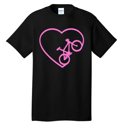 Funny Bicycle Heart Love Biking Cyclist  Wo Gift Tank Top Tall T-Shirt