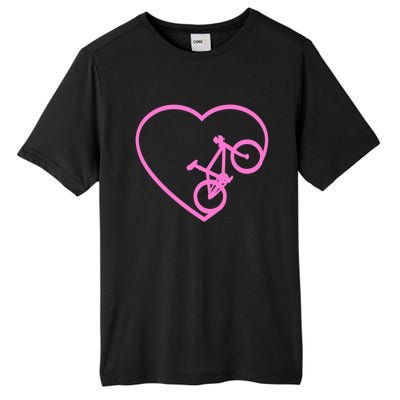 Funny Bicycle Heart Love Biking Cyclist  Wo Gift Tank Top Tall Fusion ChromaSoft Performance T-Shirt