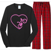 Funny Bicycle Heart Love Biking Cyclist  Wo Gift Tank Top Long Sleeve Pajama Set